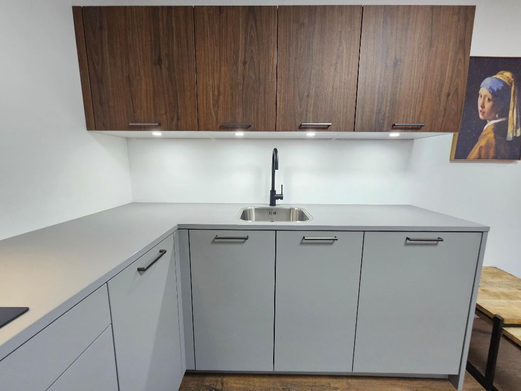Showroomkeuken Hacker  Systemat 2135, Huis en Inrichting, Ophalen, Hoekkeuken, Nieuw, Kunststof