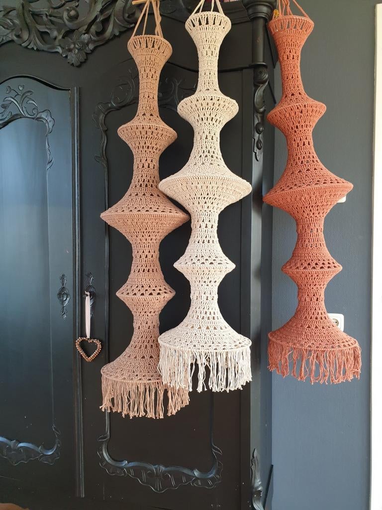 Prachtig gehaakte lamp, fuik, visnet, Ophalen of Verzenden, Nieuw