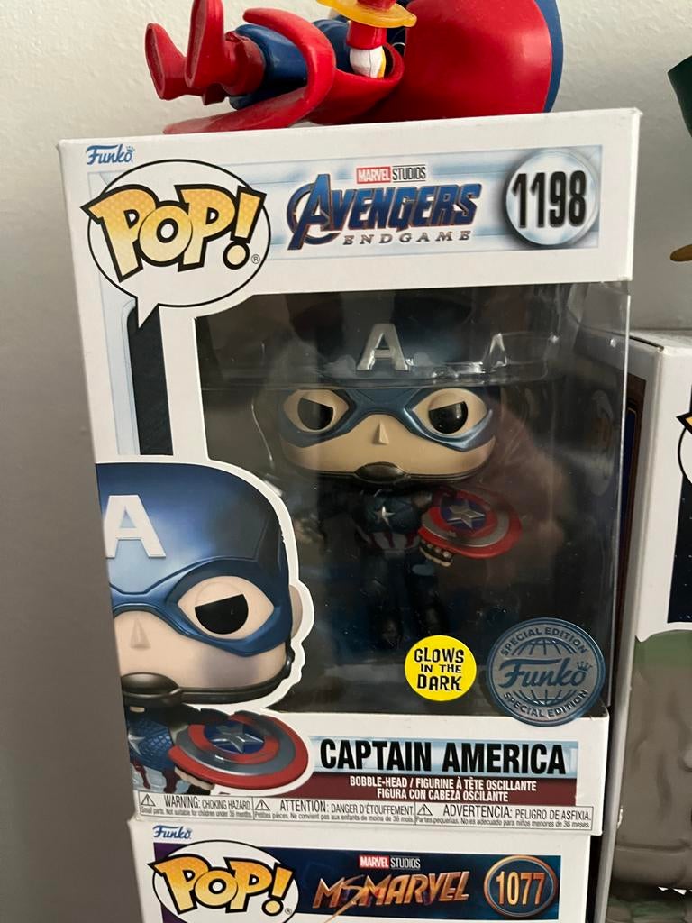 Funko Pop! Captain America #1198 Glow in the Dark, Ophalen of Verzenden, Nieuw