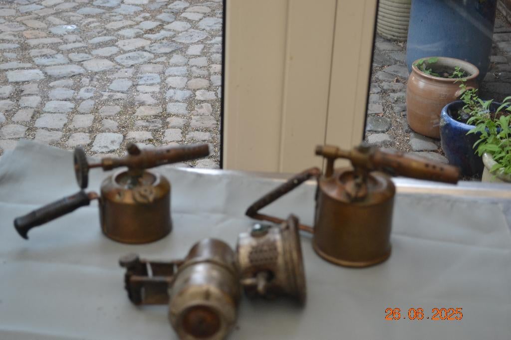 koperen branders carbidlamp, Ophalen of Verzenden, Koper