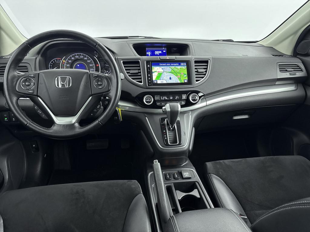 Honda CR-V - 2.0 4WD Elegance // NAVIGATIE // STOELVERWARMIN, Auto's, Gebruikt, Blauw, Leder en Stof, Bedrijf