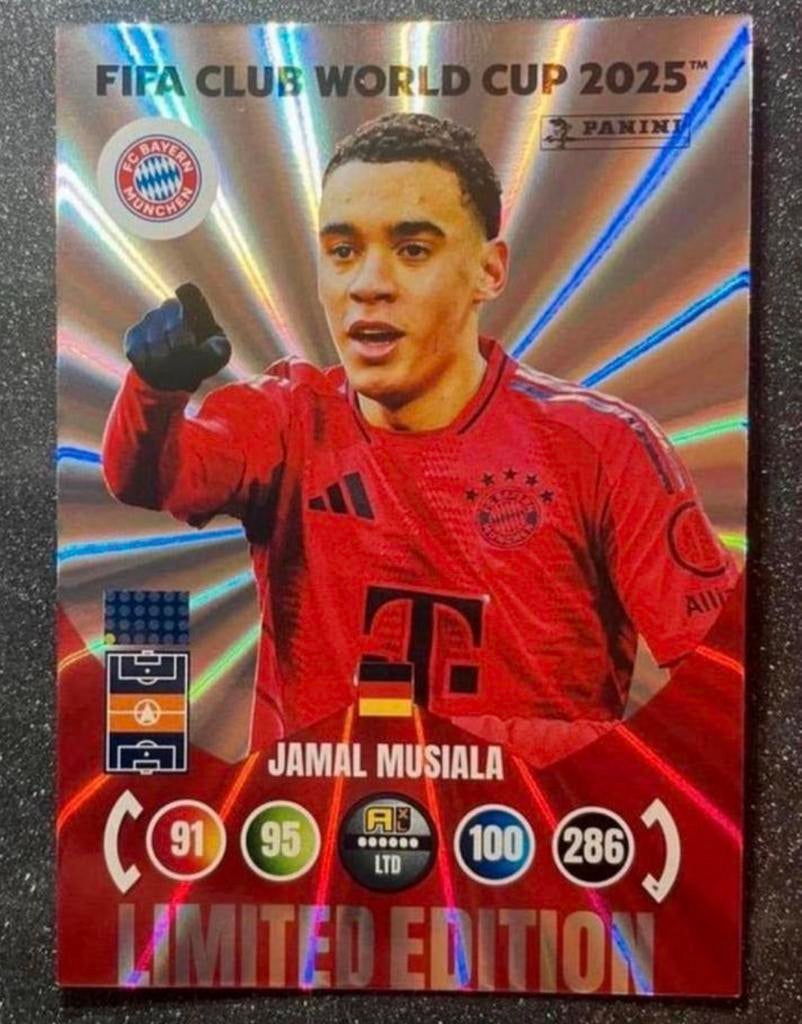 Panini Fifa CLUB WORLD CUP 2025 LIMITED EDITION MUSIALA, Verzenden, Zo goed als nieuw, Plaatje