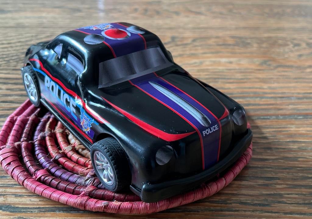 Blikken Police car 10.5 cm Carro Vintage, Ophalen, Zo goed als nieuw, Auto