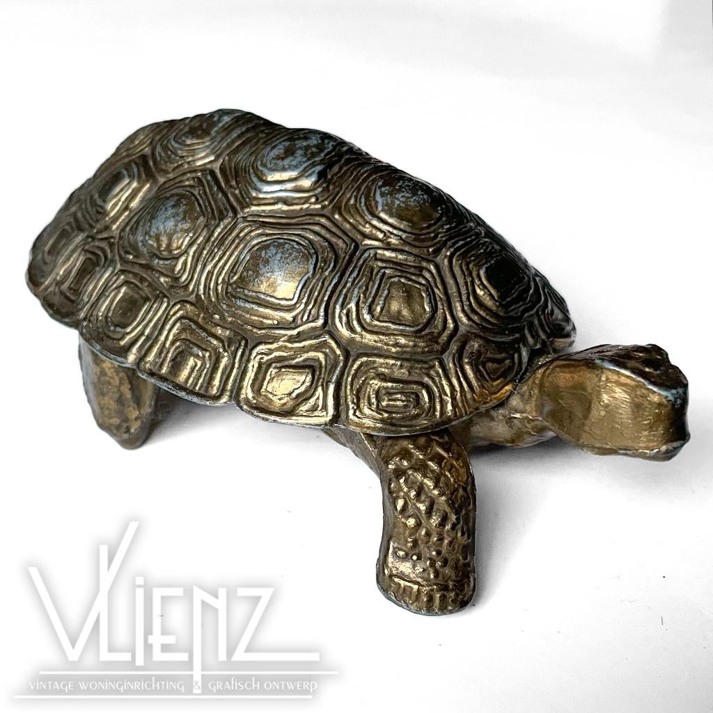 Vintage midcentury Hollywood Regency schildpad doosje Italië, Verzamelen, Retro, Huis en Inrichting, Ophalen of Verzenden