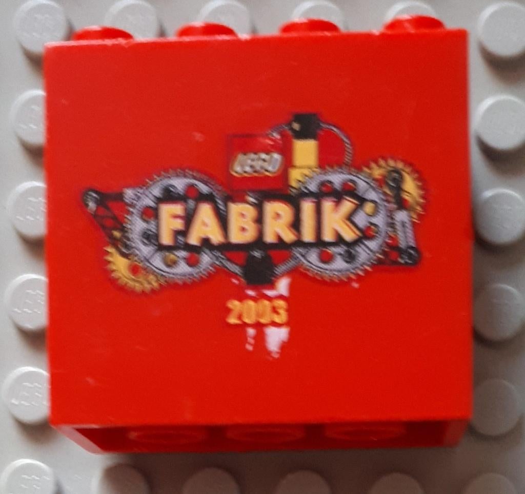 30144pb005 (1) 1x red Brick 2 x 4 x 3 with LEGO Fabrik, Ophalen of Verzenden, Gebruikt