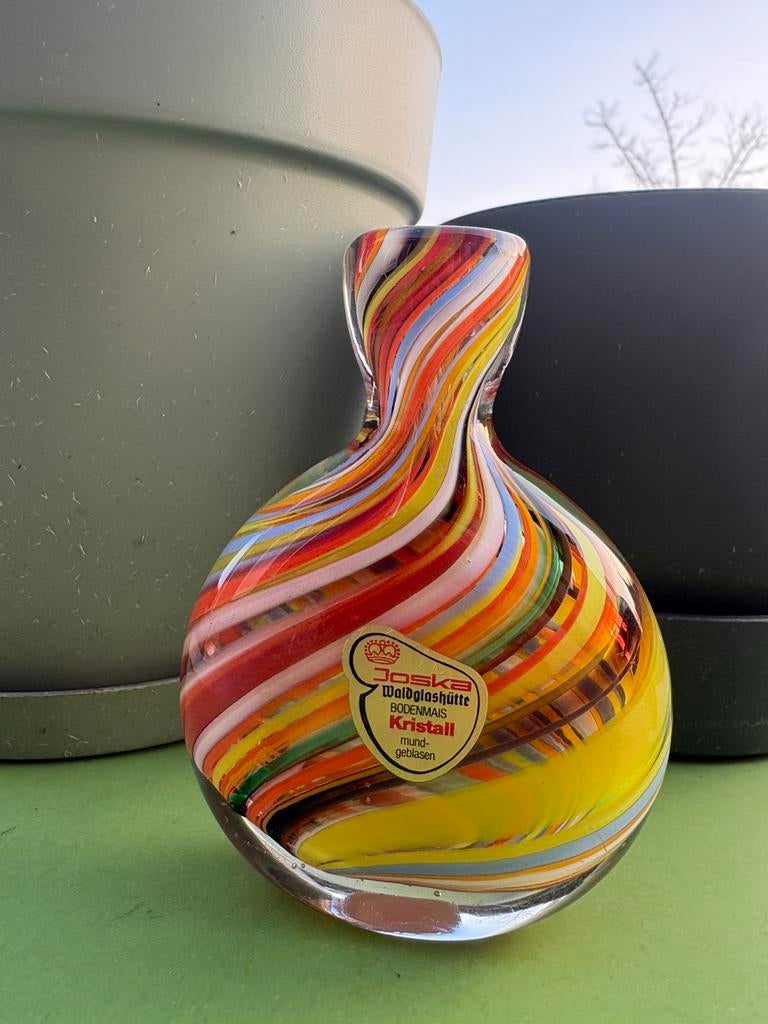 Joska kristal snuiftabakflesje/vaasje mondgeblazen als nieuw, Ophalen of Verzenden