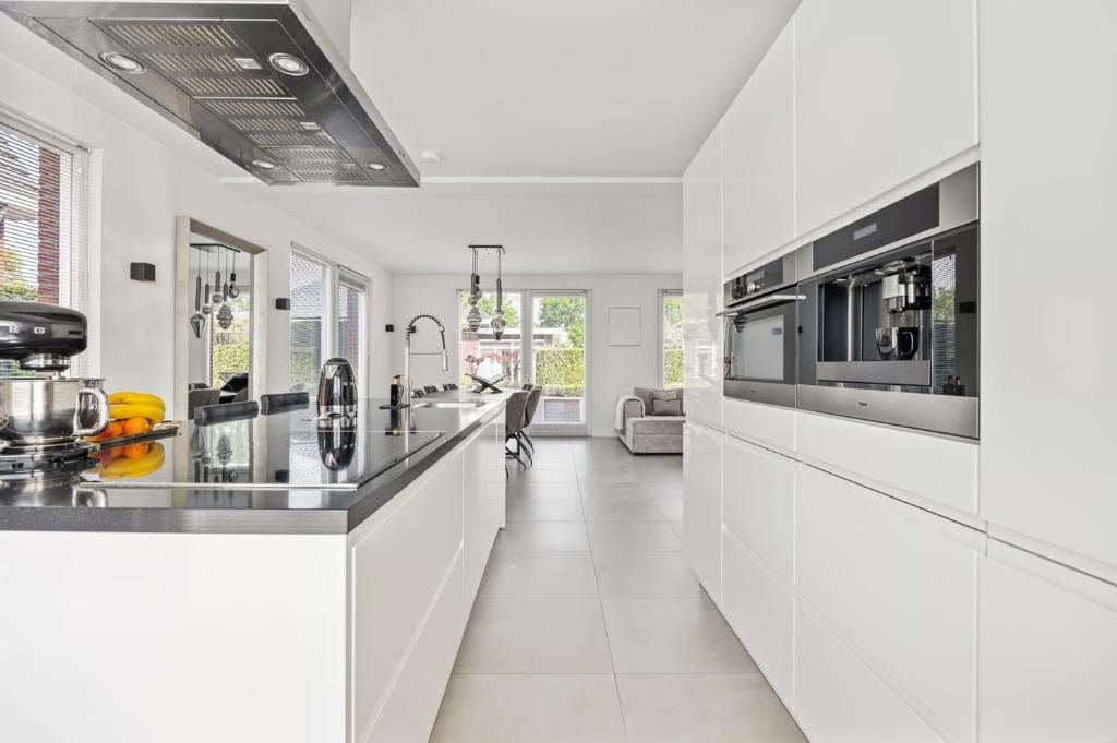 Witte tweedehands keuken + Modern kookeiland en apparatuur, Ophalen, Gebruikt, Wit, Enkelwandige keuken