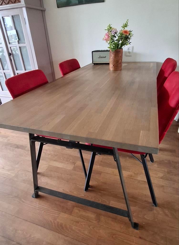 Eettafel eikenhout, Ophalen, Gebruikt, Eikenhout, 50 tot 100 cm