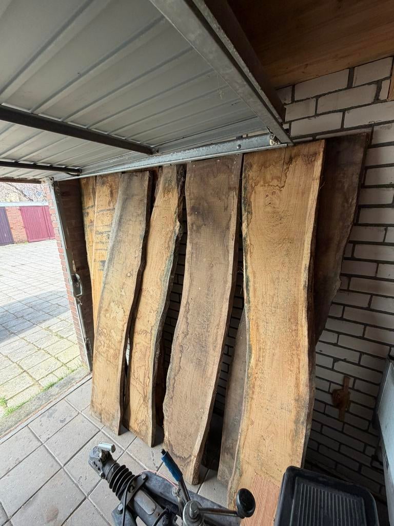 9 stuks gedroogde eiken planken (200x30), Doe-het-zelf en Verbouw, Hout en Planken, Ophalen, Minder dan 25 mm, Eiken, Zo goed als nieuw
