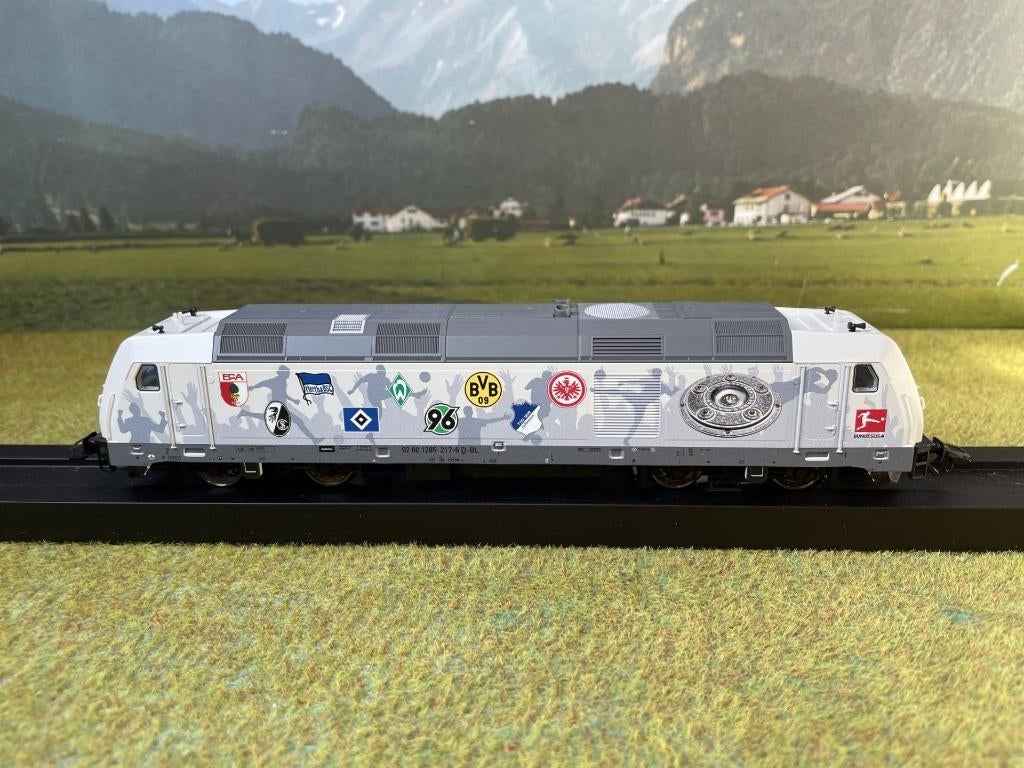 Marklin 36655 Diesellocomotief "Bundesliga", Hobby en Vrije tijd, Wisselstroom, Locomotief, Ophalen of Verzenden, Zo goed als nieuw