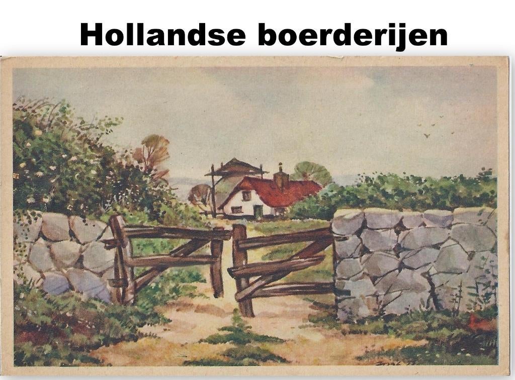 Hollandse boerderijen oude ongelopen ansichtkaart( a251, Ophalen of Verzenden, 1960 tot 1980, Ongelopen, Utrecht