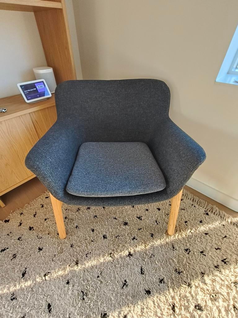 Ikea Vedbo fauteuil - Grijs - Zeer goede staat, Huis en Inrichting, Fauteuils, Ophalen, Modern, Scandinavisch, 75 tot 100 cm, Zo goed als nieuw
