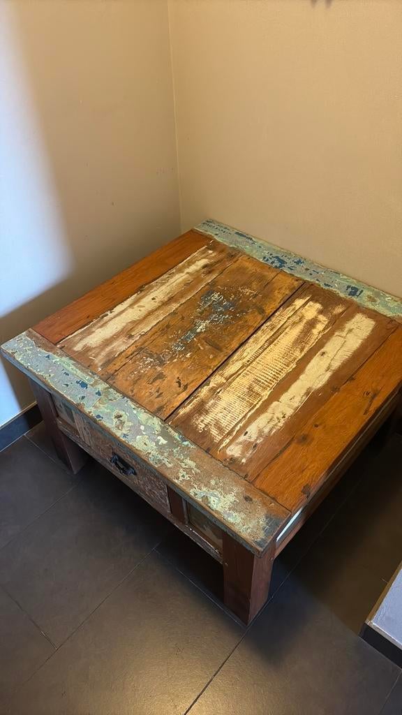 # boatwood Bali#, Huis en Inrichting, Tafels | Salontafels, Ophalen of Verzenden, Zo goed als nieuw, Rechthoekig, Minder dan 50 cm