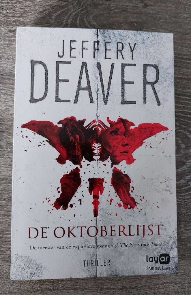 Jeffery Deaver - De oktoberlijst, Ophalen of Verzenden, Zo goed als nieuw, Jeffery Deaver