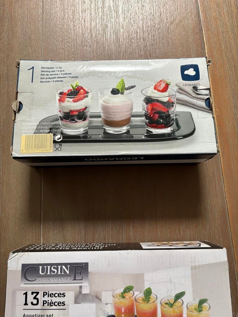 Amuse setjes - Leonardo, Cuisine Performance, Boek-Box, Ophalen, Nieuw