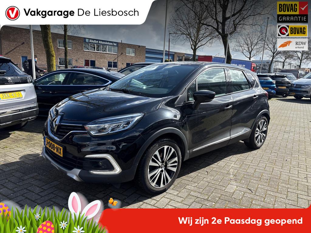 Renault Captur 1.2 TCe Intens,navi,camera,stoelverw,cruisec,, Stof, Gebruikt, 4 cilinders, Zwart