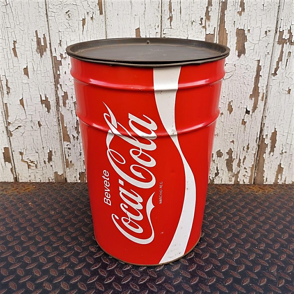 Coca-Cola Kruk Italiaans Reclamebord Vintage Vat Opberg Blik, Ophalen of Verzenden, Reclamebord