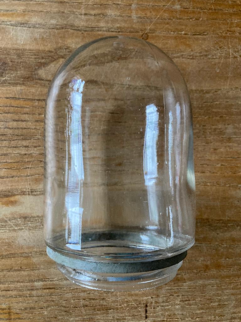 Vintage glas glazen stallamp schutglas buitenlamp lamp, Antiek en Kunst, Antiek | Lampen, Ophalen of Verzenden