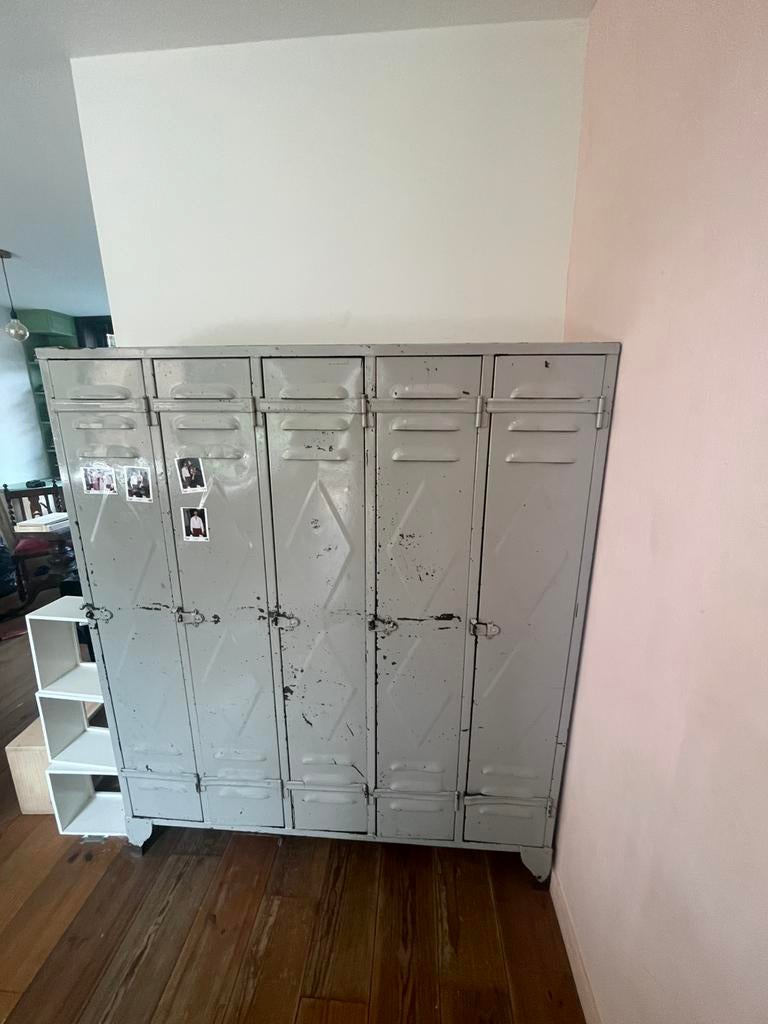 Vintage Industrial Locker – 1960s/70s – Original Patina, Ophalen, Zo goed als nieuw