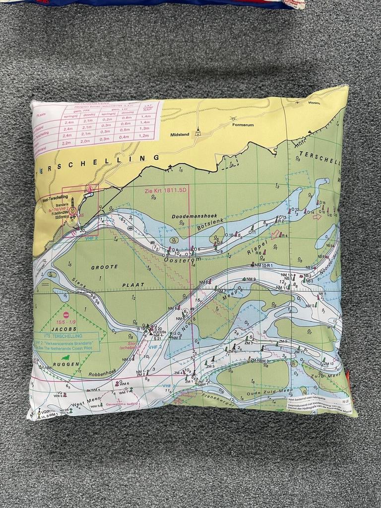 Kaartkussen Terschelling, Ophalen of Verzenden, Zo goed als nieuw, Vierkant