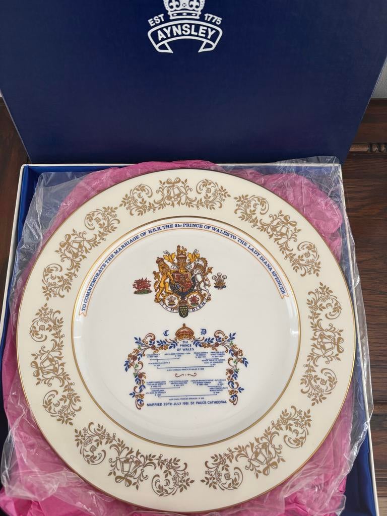 Gedenkschaal Lady Diana & Prince Charles - Originele Doos, Verzamelen, Ophalen of Verzenden, Nieuw, Overige typen