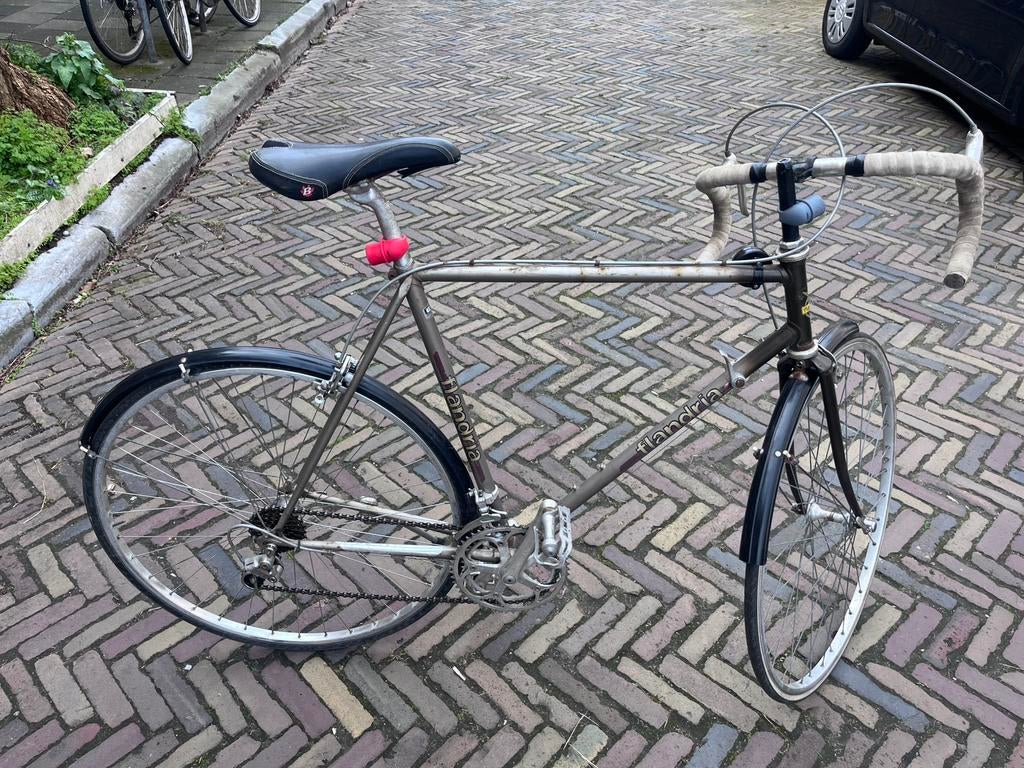 Vintage flandria racefiets, Fietsen en Brommers, Gebruikt, Versnellingen, 53 tot 57 cm, Ophalen