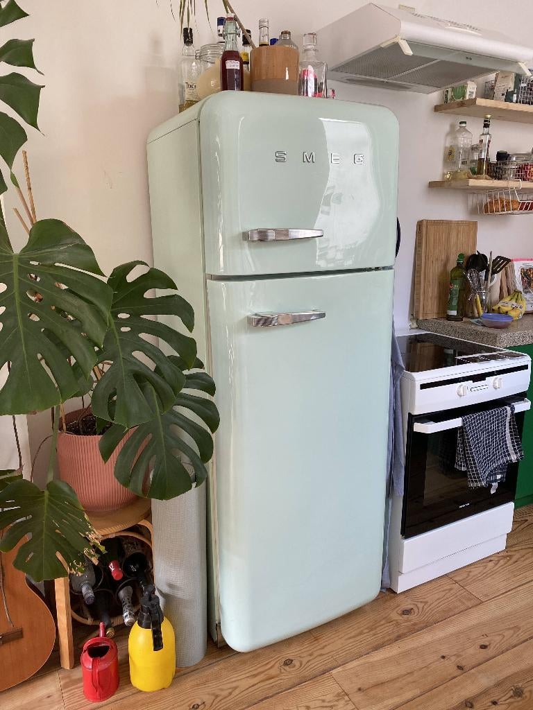Smeg Koelkast | Retro Groen met vriesvak, Witgoed en Apparatuur, Koelkasten en IJskasten, Ophalen, Gebruikt, 200 liter of meer