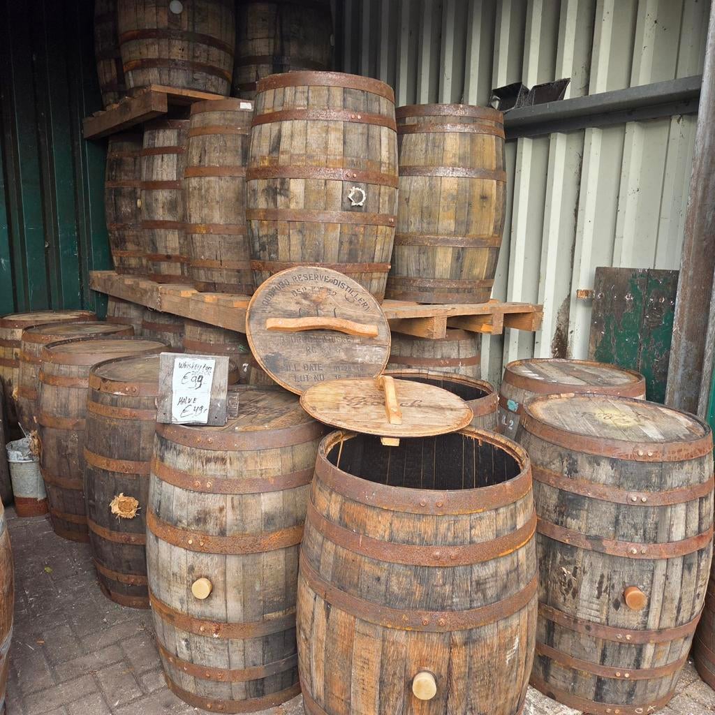 Whiskeyvat, Whiskeyvaten, Halve vaten,Open vaten, 150 liter of meer, Ophalen