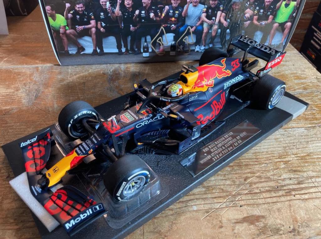 ✅ Max Verstappen editie 66 1:18 Austrian + Styrian 2021, Ophalen of Verzenden, Nieuw, Formule 1