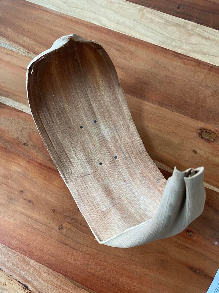 Groot hard blad op soort pootjes, Ophalen of Verzenden, Zo goed als nieuw, Rond, Hout