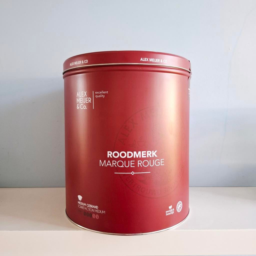 Alex Meijer & Co., groot leeg koffieblik, Verzamelen, Ophalen of Verzenden, Gebruikt, Overige