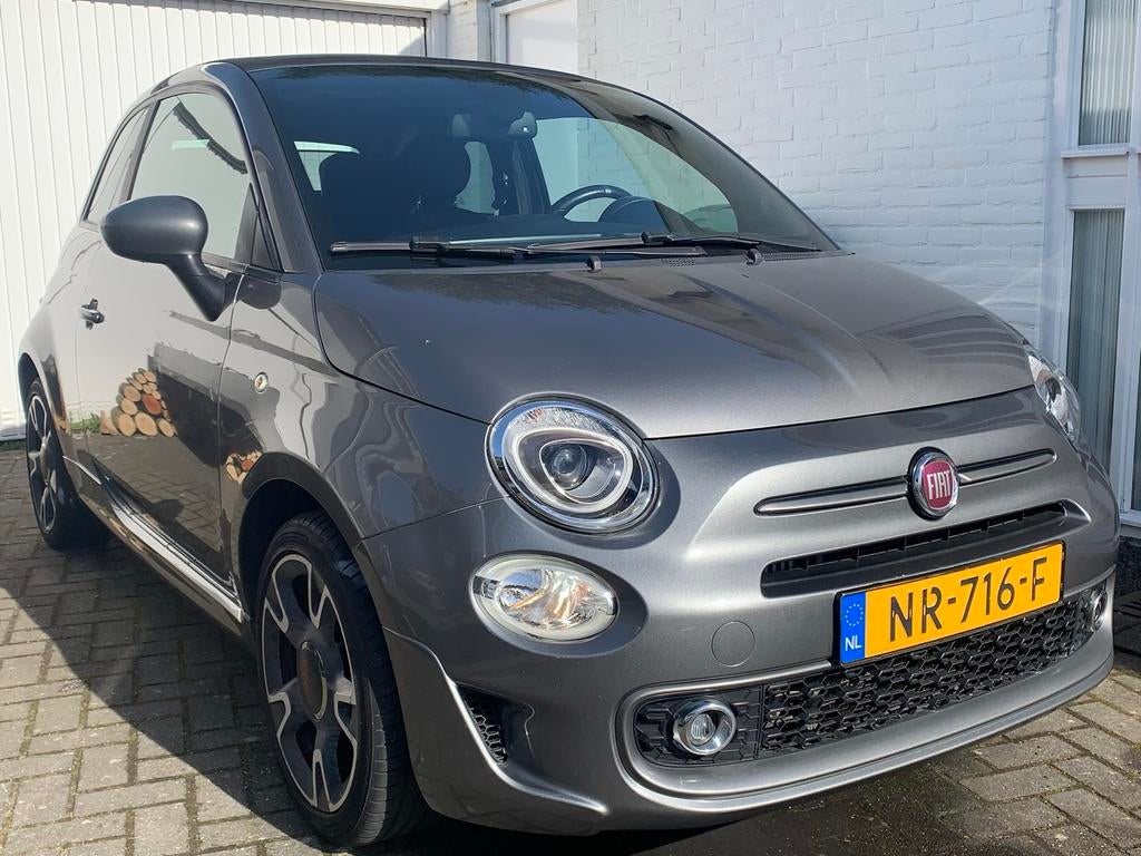 Fiat 500C Twinair Turbo 105pk 2017 Grijs 68.300km, Auto's, Voorwielaandrijving, Cabriolet, Electronic Stability Program (ESP)