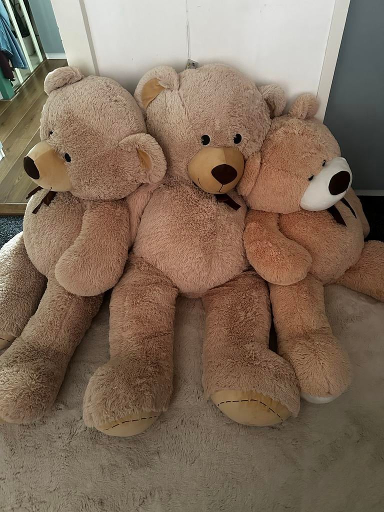 Mega teddyberen - 3 stuks (ook per stuk), Ophalen of Verzenden, Zo goed als nieuw, Beer