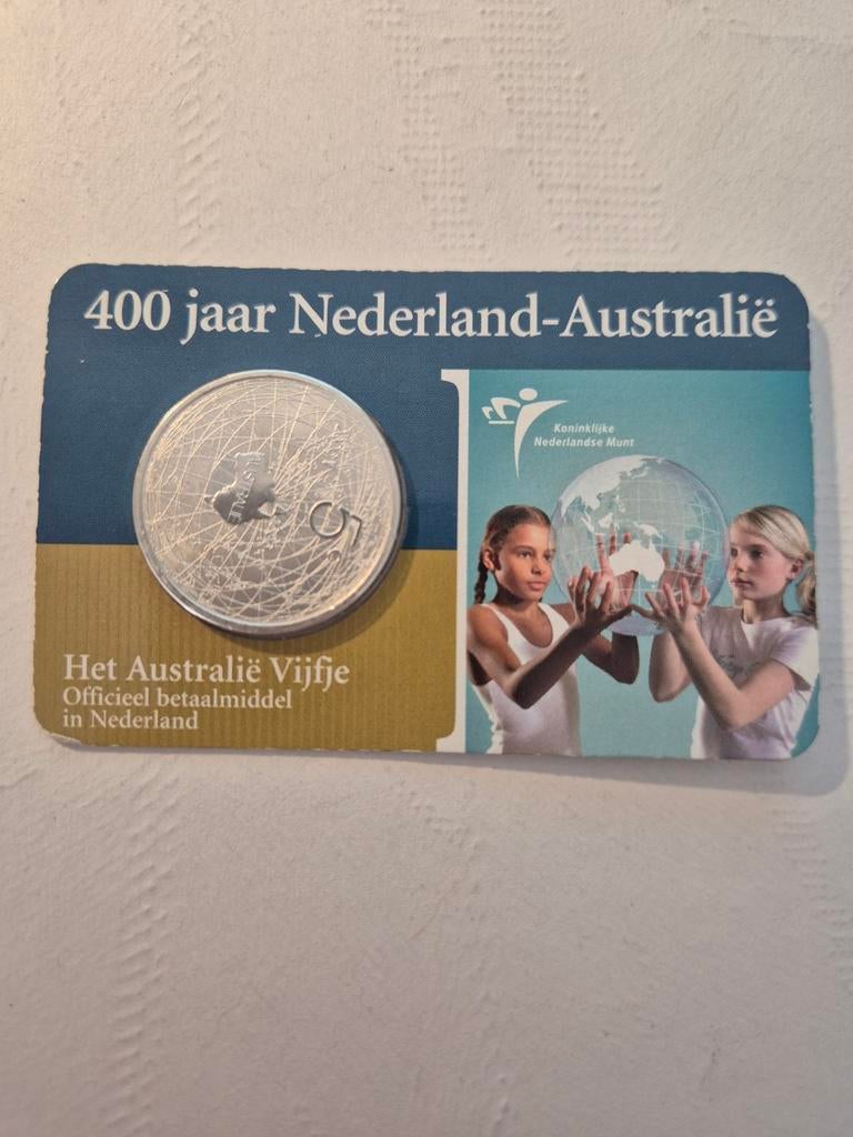 Zilveren 5 euro 400 jaar Nederland-Australië 2006, Postzegels en Munten, Munten | Nederland, Losse munt, Euro's, Koningin Beatrix