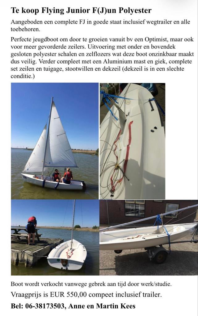 Flying Junior F(J)un Polyester, Ophalen, Gebruikt, Overige typen