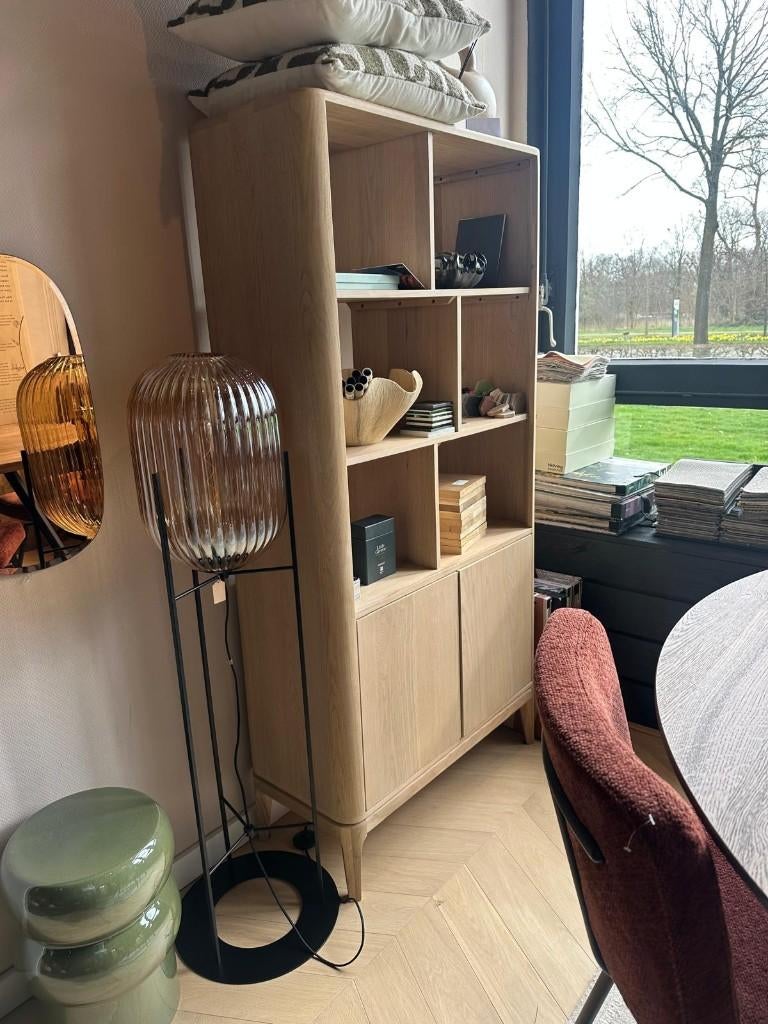 Eleonora - Boekenkast Harvey - Eikenhout - 90x40x180 cm, Ophalen, Eikenhout, Scandinavisch, 50 tot 100 cm