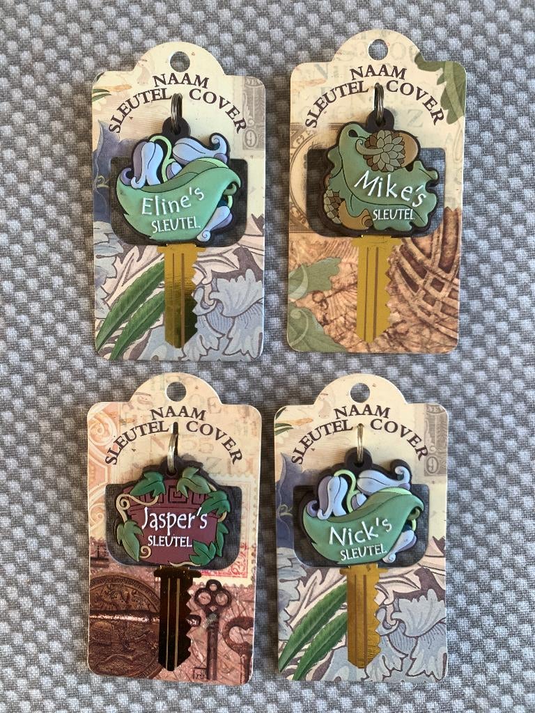 Nieuwe Sleutel Covers met naam Jasper Eline Mike Nick, Ophalen of Verzenden, Nieuw