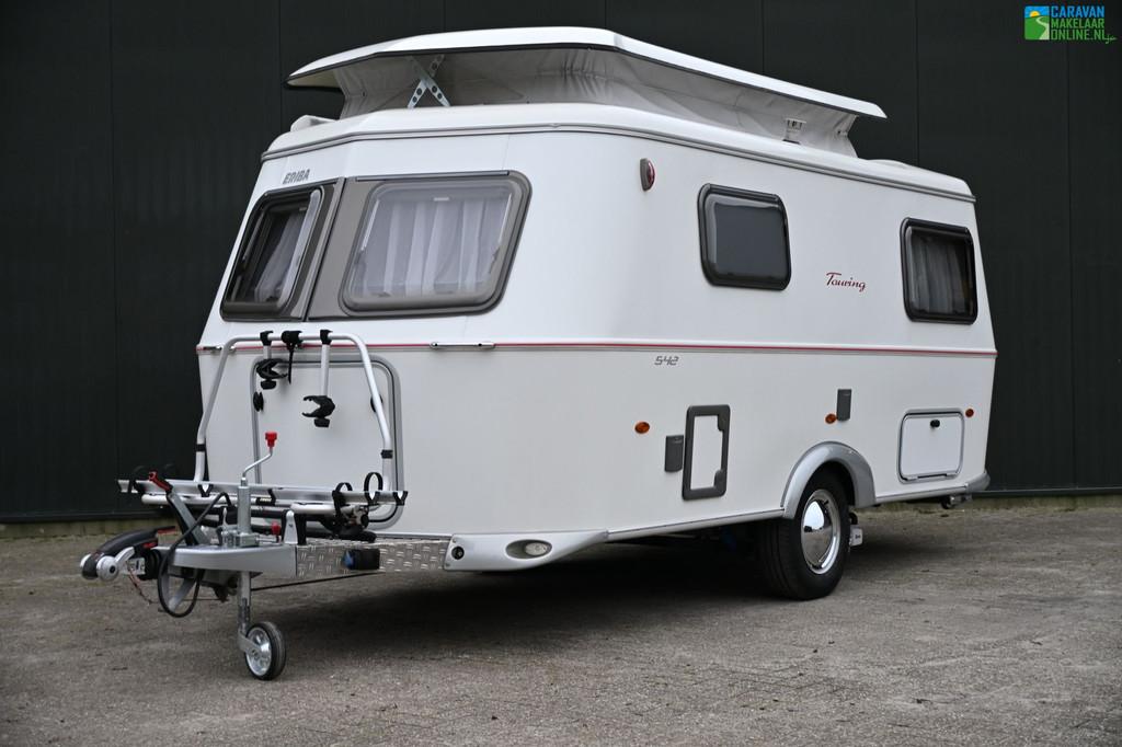 Eriba Touring Troll 542 Mover|Luifel|Fietsdrager|TOPSTAAT, Caravans en Kamperen, Caravans, Kachel, 4 tot 5 meter, Eriba, 2 aparte bedden