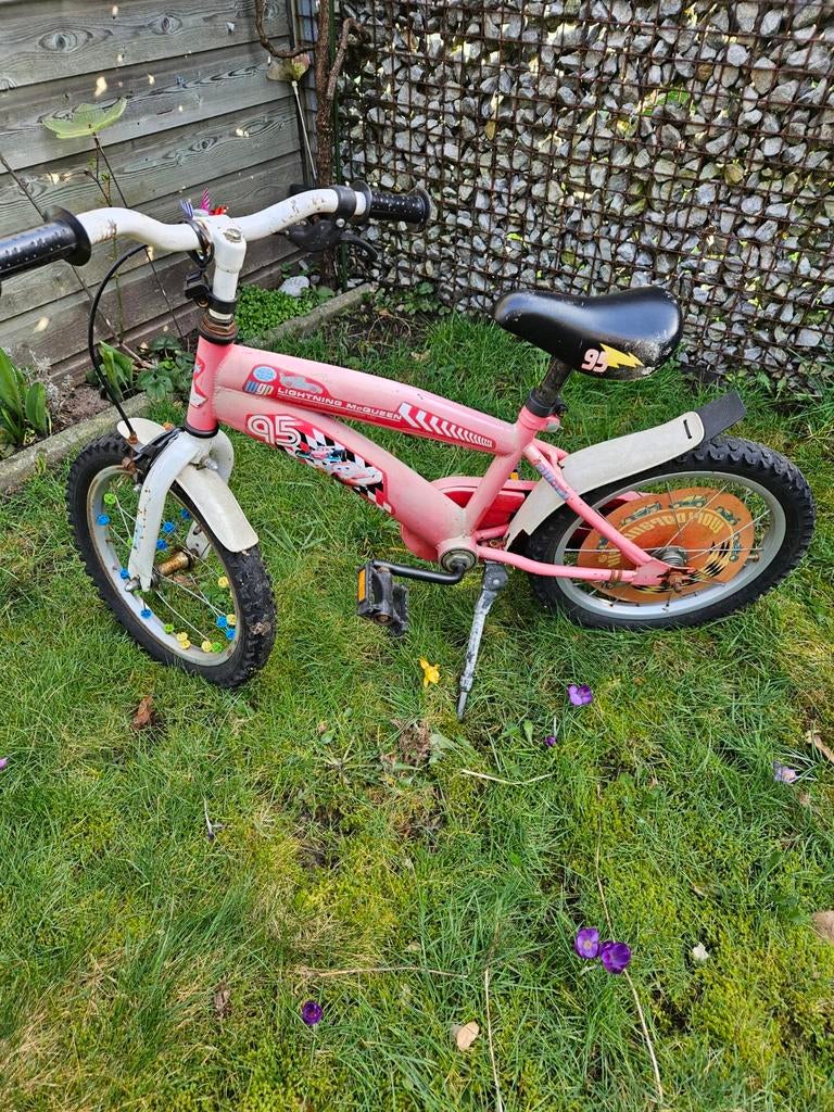 Bijna gratis Nette kinderfiets 16inch, met verlichting €17, Ophalen, Zo goed als nieuw, 16 tot 20 inch