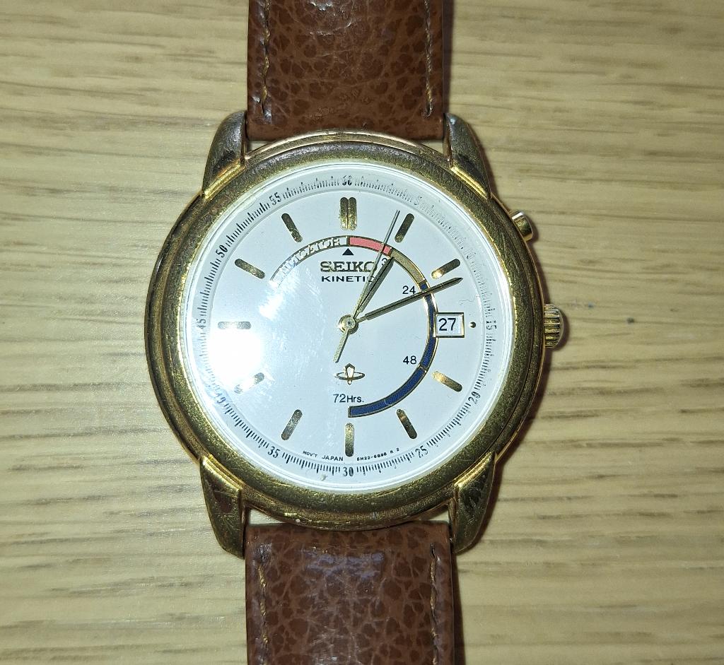 Seiko Kinetic, Seiko, Staal, Polshorloge, Ophalen of Verzenden