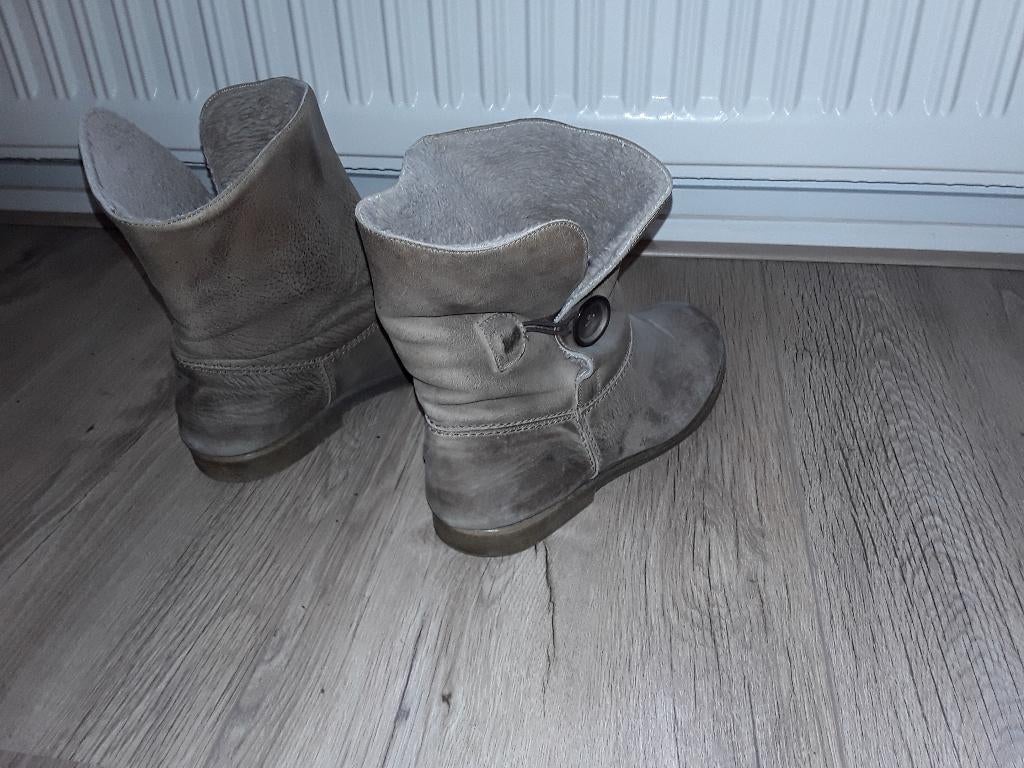 Manfield Bruine Laarsjes Met Knoop Maat 41, Bruin, Lage of Enkellaarzen, Ophalen of Verzenden, Manfield