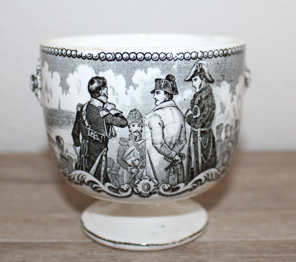 Antiek kandijpotje decor Napoleon - Boch Freres Keramis, Ophalen of Verzenden