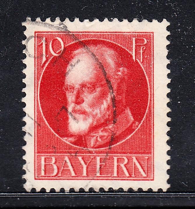 184 - Bayern michel 96IA gestempeld , koning Ludwig III, Verzenden, Overige periodes, Gestempeld