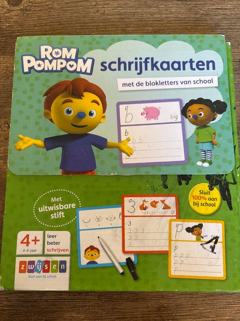 Rom Pom Pom schrijfkaarten, Ophalen of Verzenden, Gebruikt, Taal en Lezen