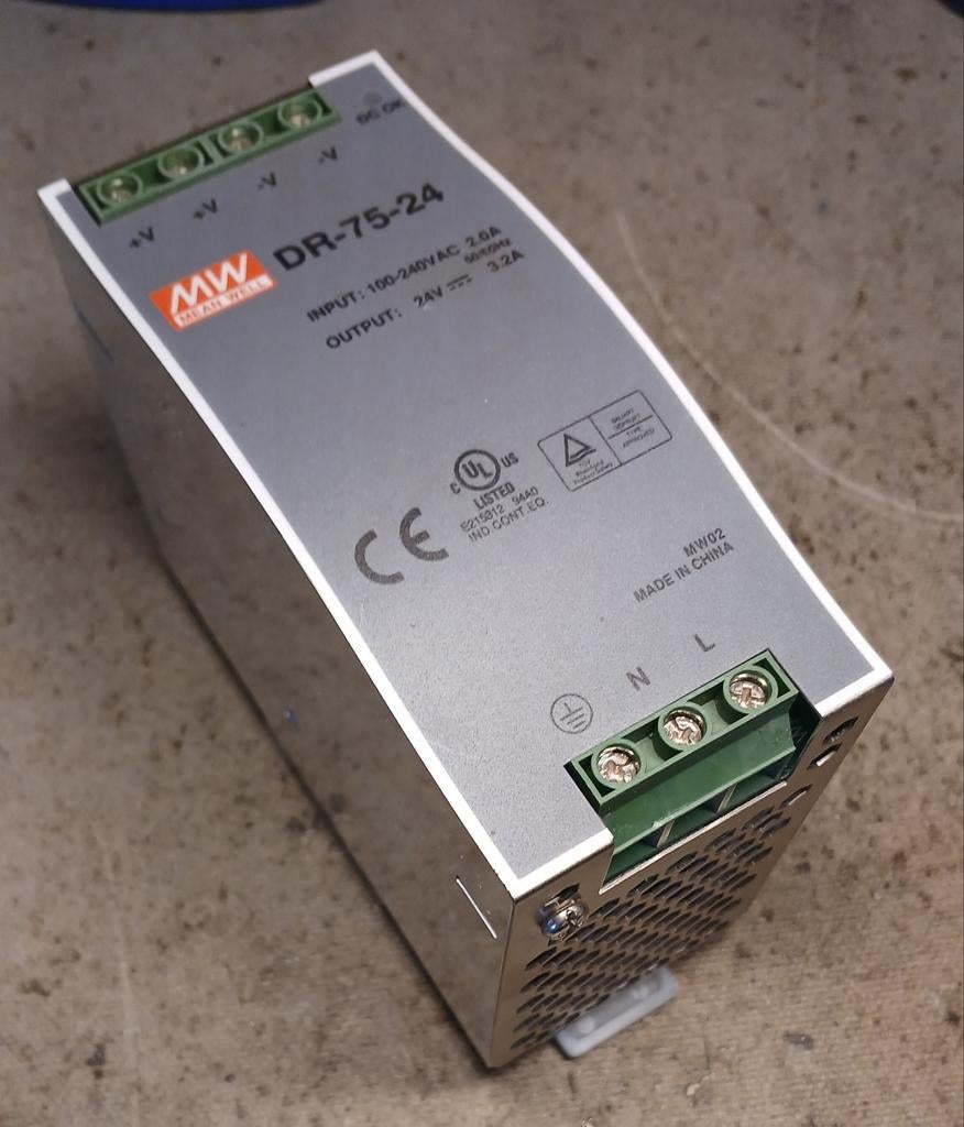 Meanwell voeding DR-75-24 24V 3,2A, Ophalen of Verzenden