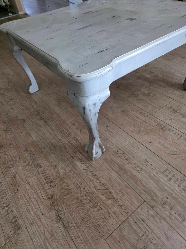 white wash salon tafel, Ophalen, Gebruikt, 50 tot 100 cm, Vierkant