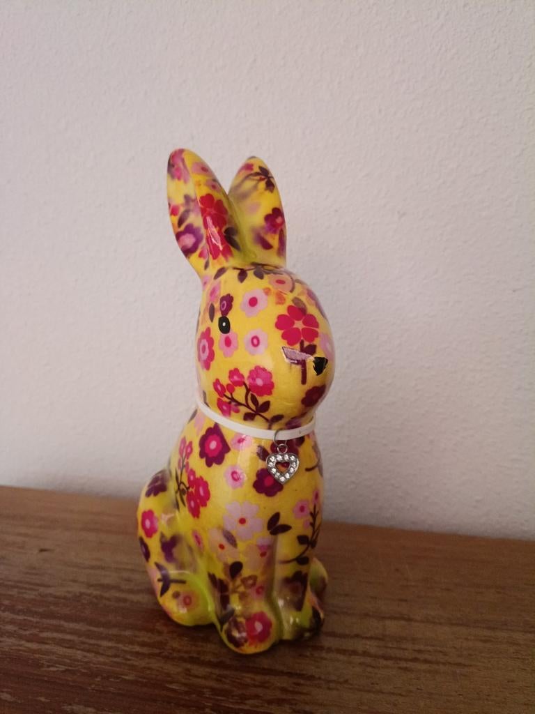 Pomme Pidou spaarpot konijn, Ophalen of Verzenden, Zo goed als nieuw, Steen, Aardewerk of Keramiek, Dier