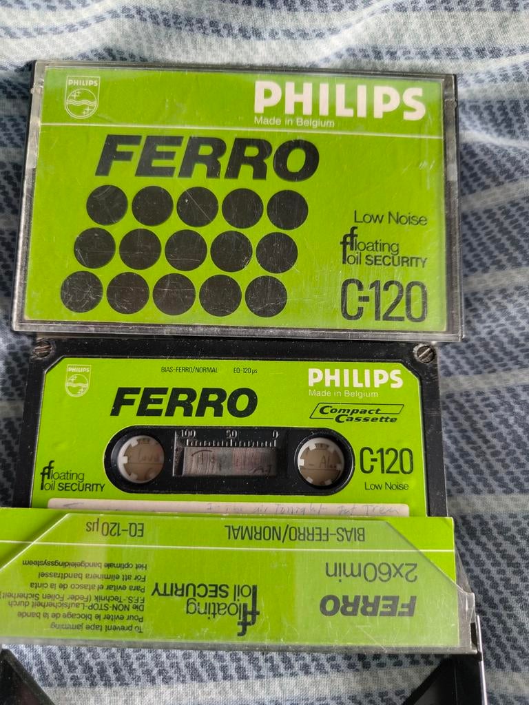 Philips Ferro C-120 Cassettebandjes - Low Noise, Gebruikt, Overige genres, 1 bandje, Ophalen of Verzenden