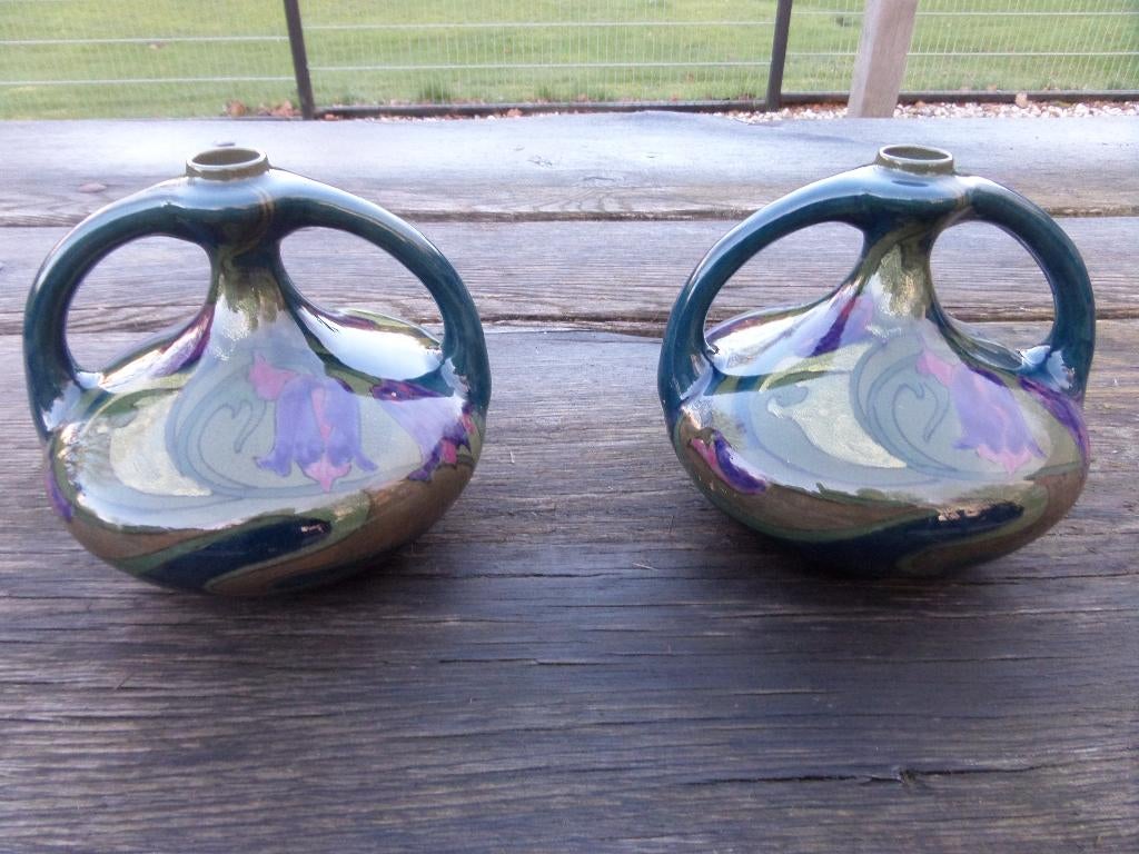 oude plateel oorvazen., Antiek en Kunst, Ophalen of Verzenden