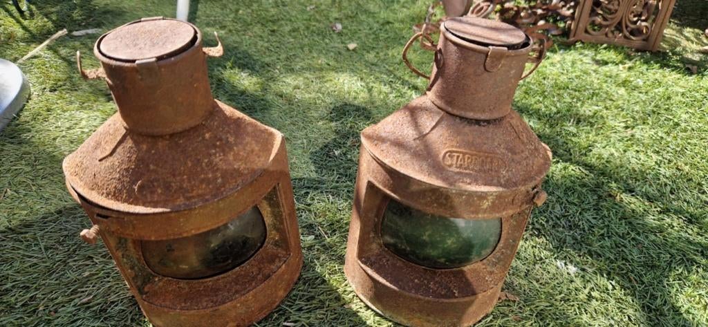 Martitieme Antieke Vintage Stuurboordlampen USA(brocante), Ophalen of Verzenden